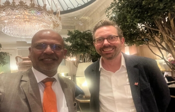 Ambassador Mridul Kumar met Mr. Nico Luchsinger, Executive Director, Asia Society Switzerland in Zurich on 19 September 2024